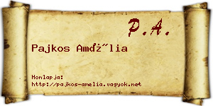 Pajkos Amélia névjegykártya